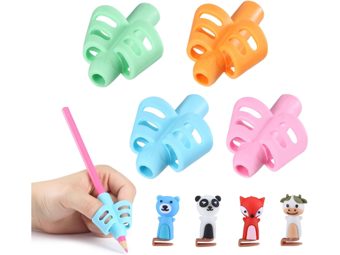 Entrenador de agarre de silicona para la postura de sujeción del lápiz para niños, 8 piezas