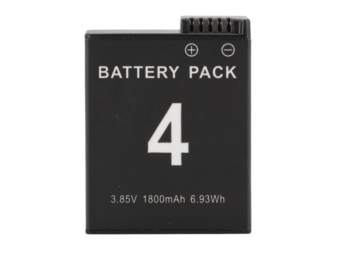 Batería recargable para cámara deportiva, 1800 mAh, repuesto para cámara de acción.