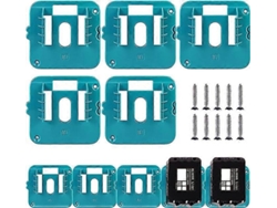 5 soportes de suspensión para baterías de litio Makita de 14,4 V y 18 V, bloqueo fijo para herramientas eléctricas, montaje en pared.