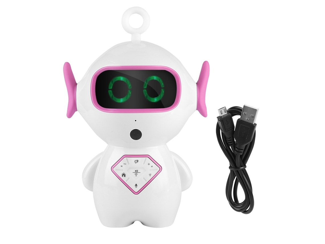 Juguete robot RC inteligente con control de voz para educación temprana (rosa)