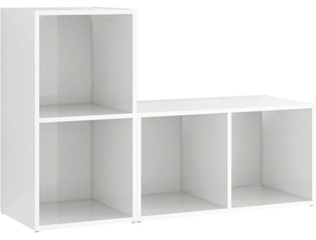 Conjunto 2 Mueble para la televisión VIDAXL Blanco Madera contrachapada (72x35x36.5 cm)