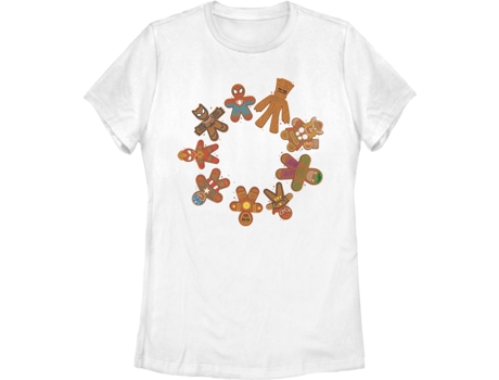 Camiseta de Hombre SUPERHEROMARVEL Womens Avengers Gingerbread Cookies Marvel Algodón (3XL)