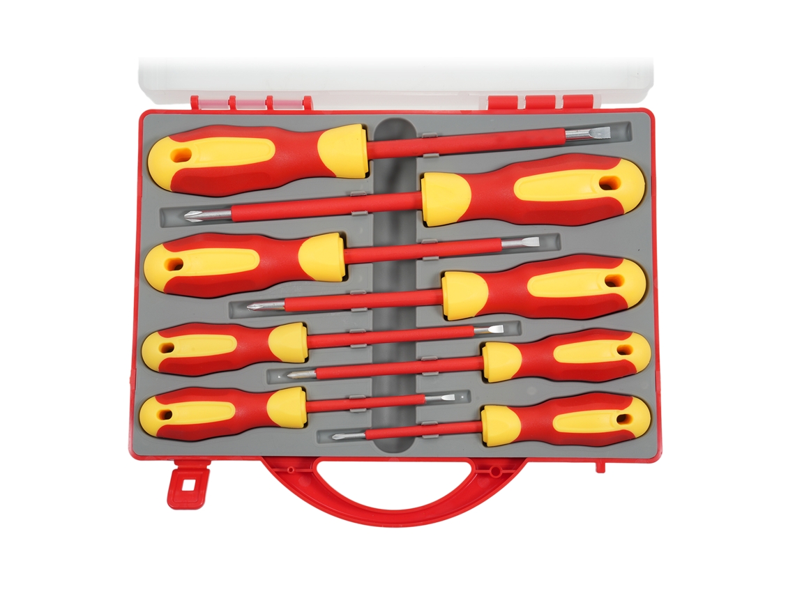 Juego De Destornilladores Magnéticos Aislados Penggong 9715 De 8 Piezas Con Mango De Tpr Para Electricistas Profesionales, 500 V