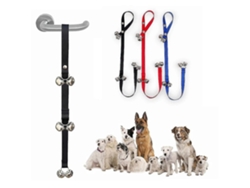 Herramienta de entrenamiento para ir al baño para perros con cuerda ajustable y 6 cascabeles.