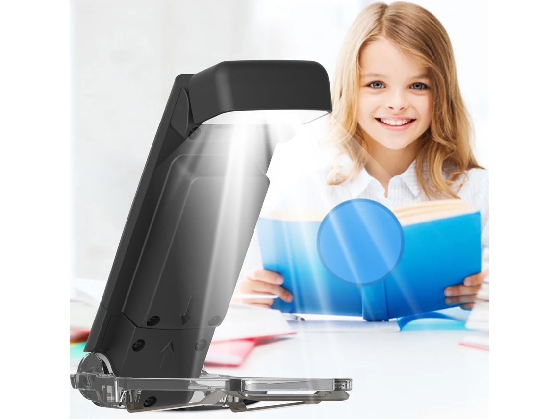 Lámpara De Lectura Led Recargable Con Clip, 3 Temperaturas Y 5 Niveles De Brillo Para Amantes De La Lectura.