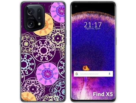 Carcasa para Oppo Find X5 5G TUMUNDOSMARTPHONE Dibujos Radial Multicolor