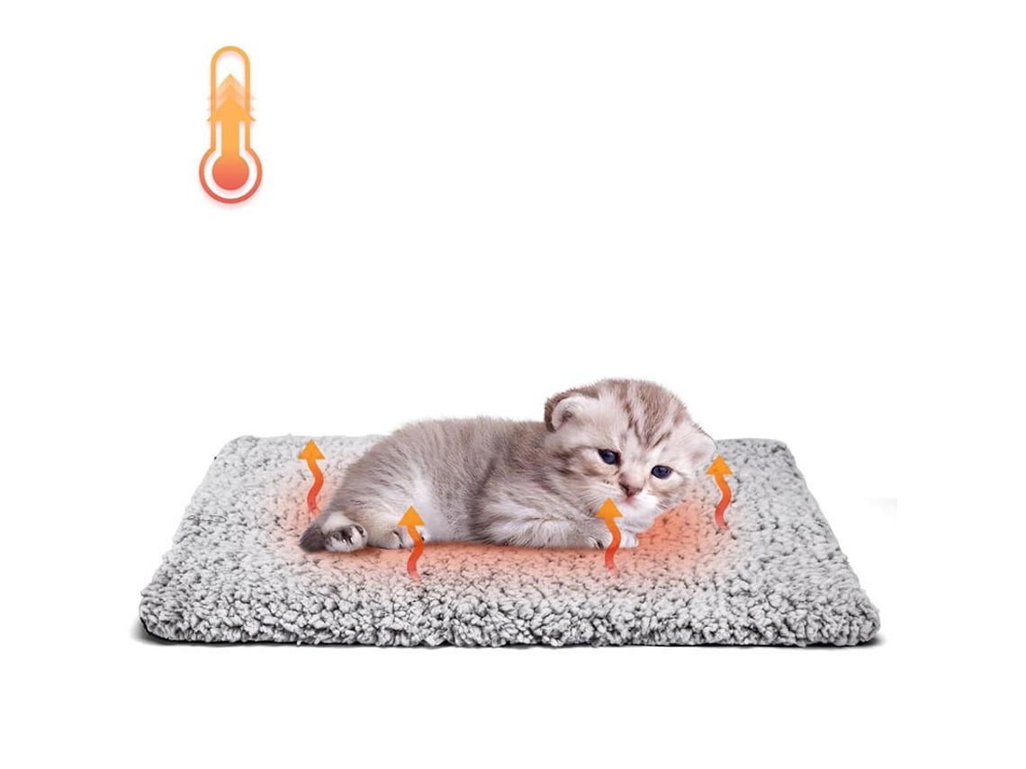 Alfombrilla Calefactora Para Cama De Gatos Y Perros, Tamaño S (50 X 40 Cm), Fácil De Lavar, Con Base Antideslizante Y Funda Extraíble.