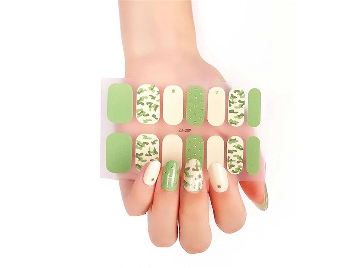 16 tiras adhesivas para uñas, pegatinas para uñas, tiras de esmalte de uñas de verano, pegatinas autoadhesivas para uñas, Hengrongshen