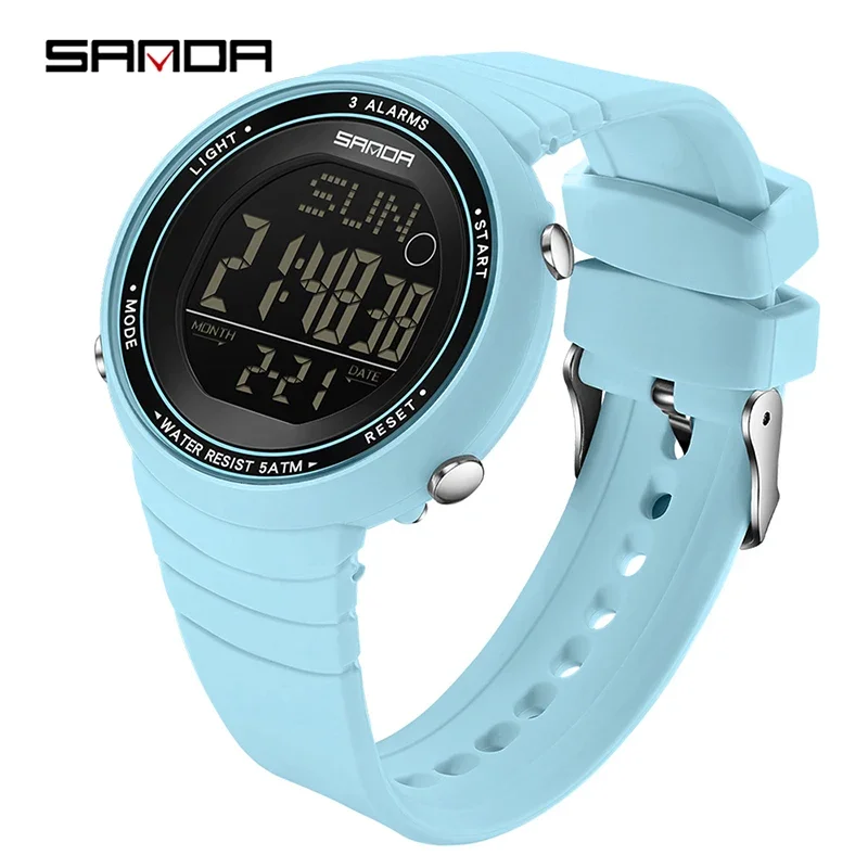 (azul Claro) Reloj Digital Deportivo De Moda Para Estudiantes – Cuenta Atrás, Luminoso, Resistente Al Agua, Unisex