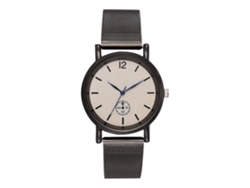 Reloj De Pulsera Unisex, Estilo Sencillo Y Moderno, Esfera Redonda, Correa De Malla De Aleación, Movimiento De Cuarzo.