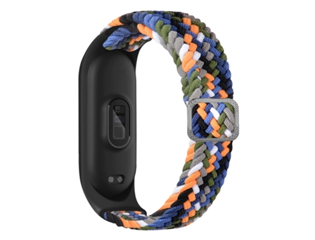 Correa de reloj inteligente para Xiaomi Mi Band 6/5/4/3 Correa de reloj de elasticidad trenzada de nailon ajustable (mezclilla colorida)