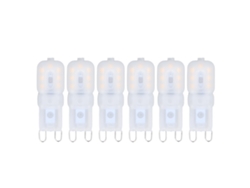 2026-6 Piezas Bombillas Led G9 Regulables 3w Ahorro Energía 360 Grados Luz Blanca Cálida 220-240v Para Lámparas De Techo Y Colgantes