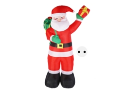 Papá Noel Inflable Con Luces Led, Resistente A La Intemperie Para Uso En Exteriores, Enchufe Europeo, 220-240 V.