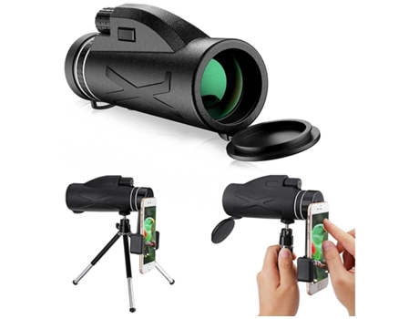 Prismáticos ENZONS 12X50 Alto Rendimiento HD Zoom Birdwatching Camping Negro-Negro