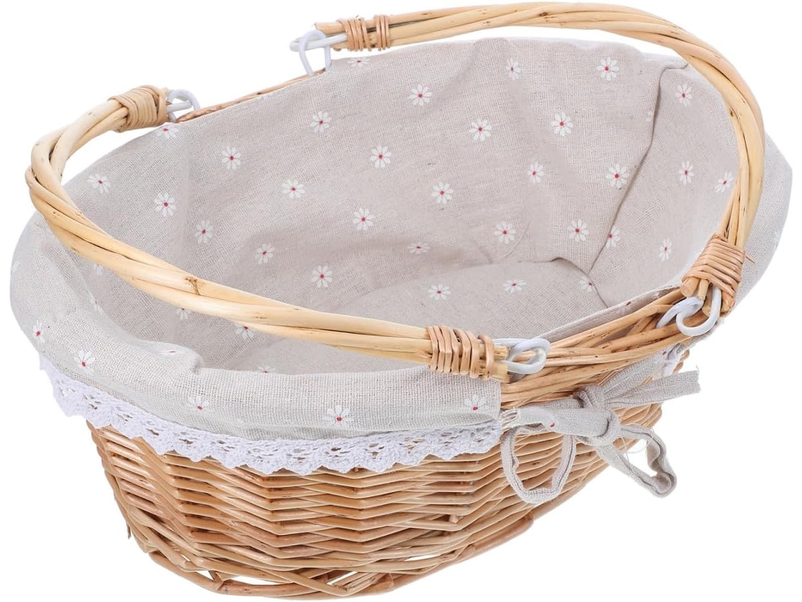 Cesta De Picnic Kichouse: Diseño Rústico Y Práctico, Para La Cocina Y Reuniones Familiares. Diseño Elegante. Cesta De