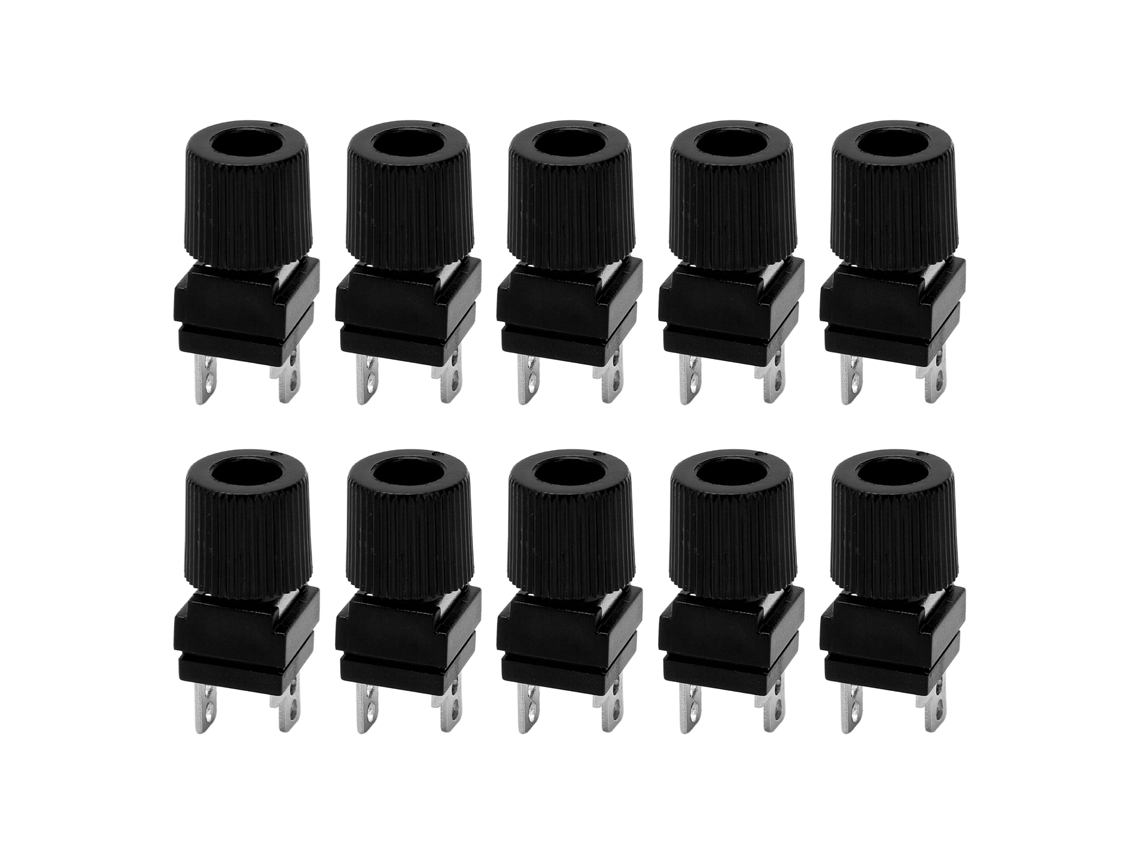 Terminal de Energia M4 Cobre Puro Inversor 300-500W Abertura 13mm Preto 10 peças