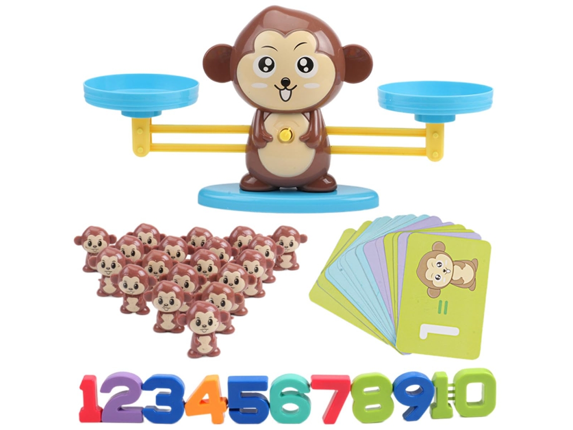 'Juego educativo de equilibrio aritmético con monos para sumar y restar, para niños y niñas' SFUSHOS