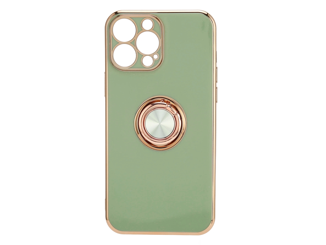 Capa Para Iphone 13 Pro Max Com Anel Rotativo 360° Tpu Ultra Fina Anti-choque Verde Fruta