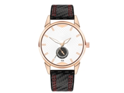 Reloj De Pulsera De Cuarzo Para Hombre Con Correa De Pu, Estilo Moderno, Pantalla Analógica, Rojo.