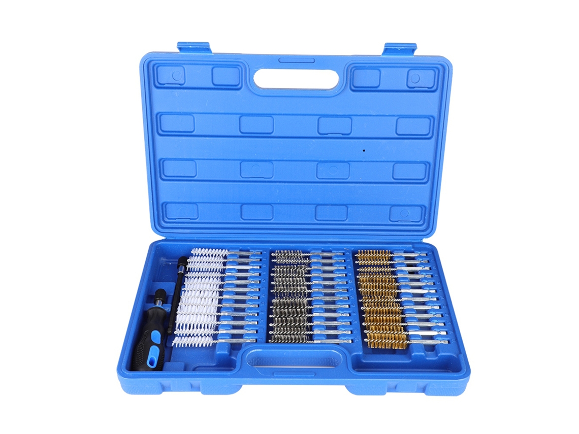 Conjunto De 38 Escovas De Aço Com Vara De Extensão 1/4'' Hexagonal Aço Inoxidável Latão Nylon