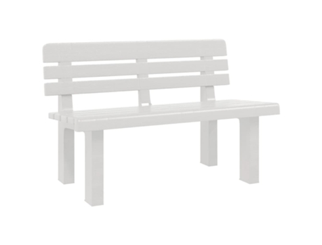 Banco De Jardín VIDAXL Blanco Polipropileno (110x52x71 cm)