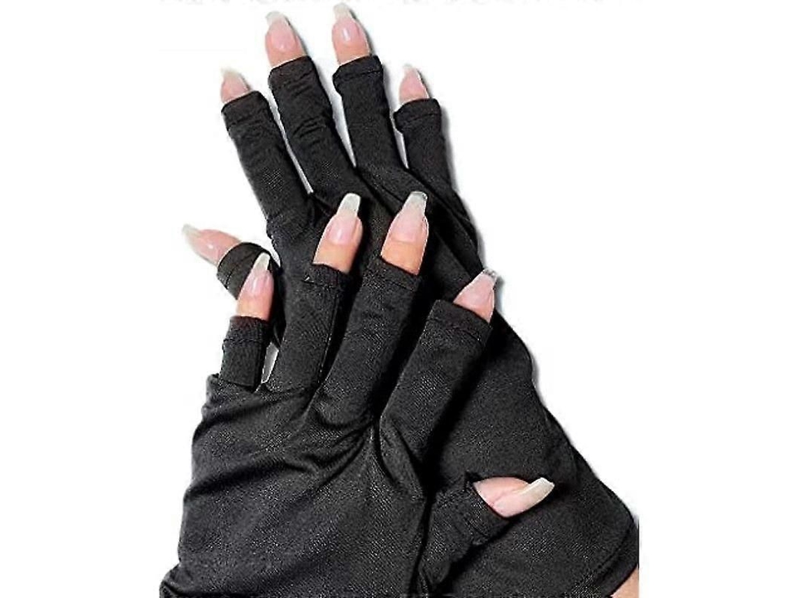 1 par de guantes de protección UV para lámpara de uñas de gel, protección contra la luz para el cuidado de la piel y manicuras de gel GOKOCO