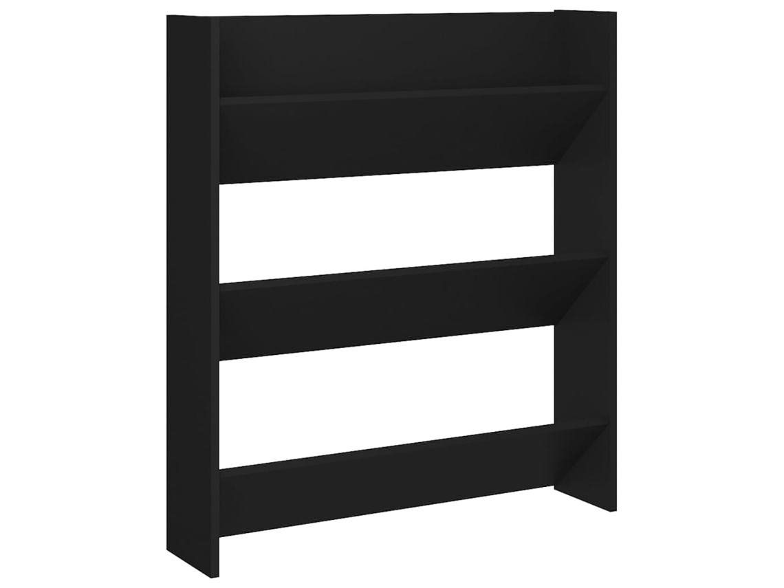 Zapatero de pared derivado de madera negra (80x18x90 cm) MAISON EXCLUSIVE