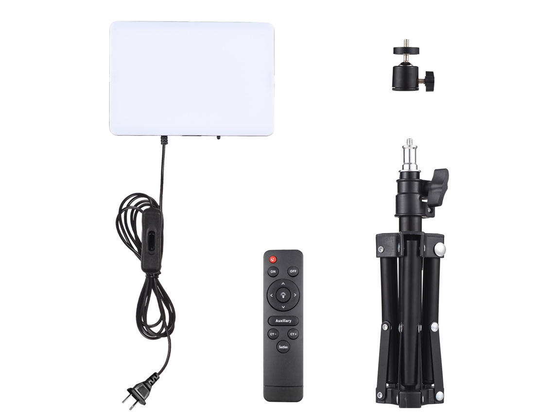 Kit De Luz Led Andoer 45w Panel Regulable 2800k-6500k Ra96+ Con Soporte Mesa, Cabeza Giratoria Y Control Remoto Para Streaming Y Vídeo