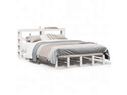 Estructura De Cama VIDAXL Blanco Madera de pino (140x200 cm)