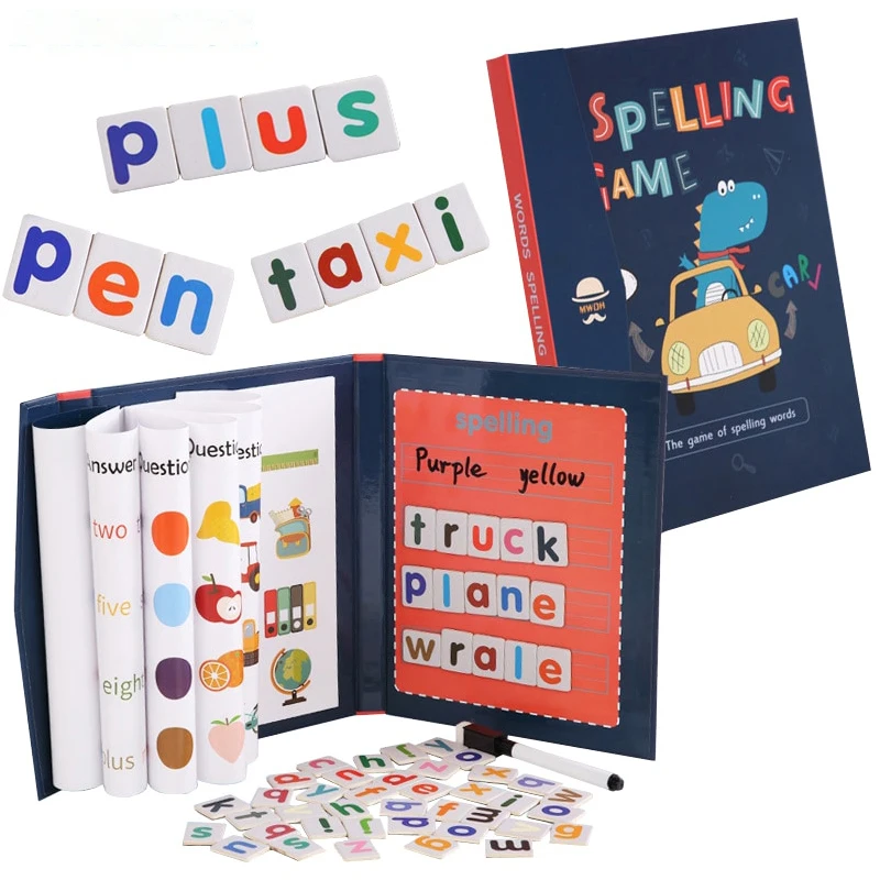 Libro De Palabras De Ortografía Magnética Para Niños Montessori Juegos Para Aprender Educación