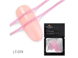 Rebe - Corrente profissional para manicure e decoração de unhas - Novo estilo (rosa)