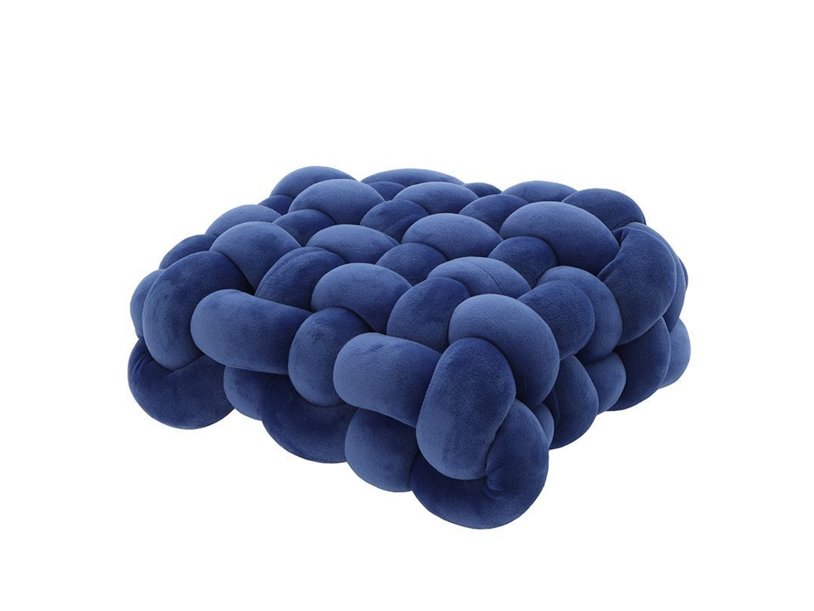 2026-40875-almohada Nórdica 12x12x4.7in, Almohadón Cuadrado De Tela Suave, Decorativo Para Sofá Y Hogar, Azul Marino