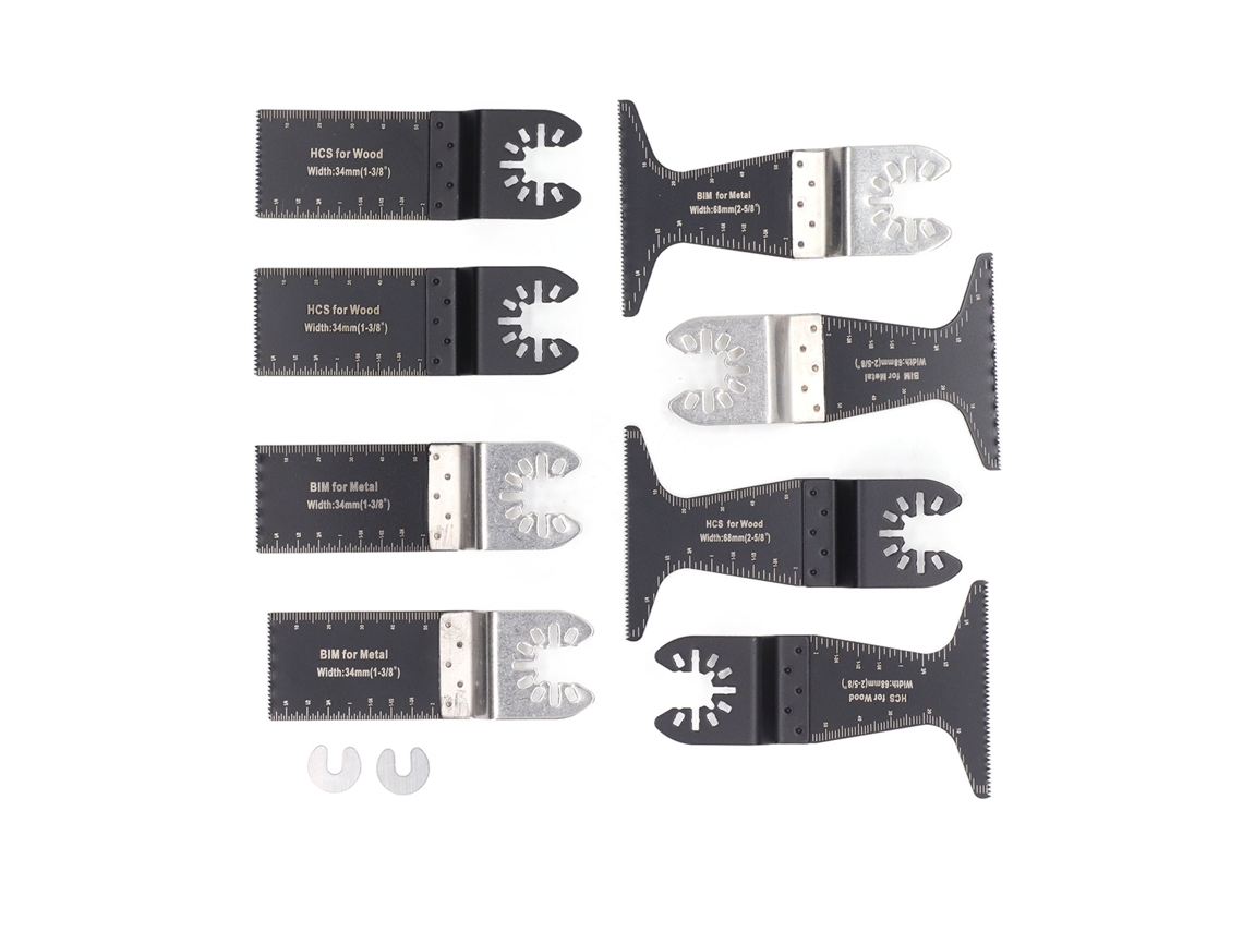 Kit De 10 Hojas De Sierra Oscilantes Universales Para Cortar Madera, Metal Y Plástico (34 Mm X 68 Mm).