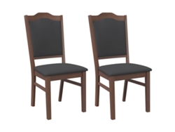 Maison Exclusive - Sillas De Comedor Con Cojines, 2 Unidades, Color Marrón, Madera Maciza, Caucho