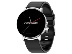 Reloj inteligente no invasivo de 1,32 pulgadas con monitorización de glucosa y presión arterial (plateado y negro)