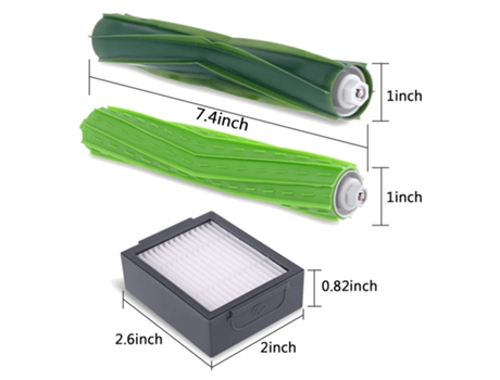Kit de piezas de repuesto para Irobot Roomba I & E Series I7 I7 E5 E6, cepillos de goma, juego de filtros Hepa, accesorios de aspiradora