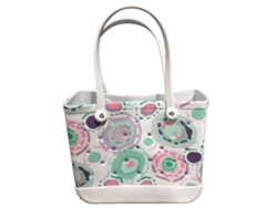 Bolsa Pequeña Blanca De Eva Con Diseño Perforado Para La Playa, Las Compras Y Los Deportes Al Aire Libre.