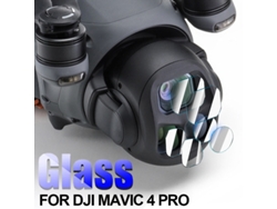 Juego de 4 protectores de pantalla de vidrio templado antirroturas y arcos para DJI Mavic 4/4 Pro (4 unidades)