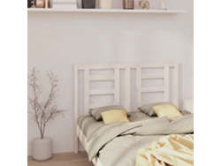 Cabecero De Cama Madera Maciza De Pino Blanco 146x4x100 Cm