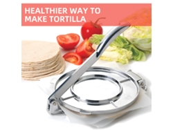 Prensa Para Tortillas De 8 Pulgadas, De Acero Y Aluminio, Multiusos Para Hacer Roti Con Mango, Ideal Para Masa De Pizza, Pasteles Y Huevos.