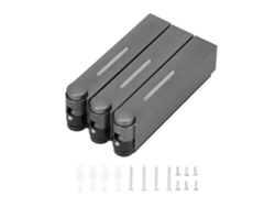 Dispensador Manual De Jabón De Pared De 3 Compartimentos Para Gel De Ducha, Champú Y Jabón - Negro