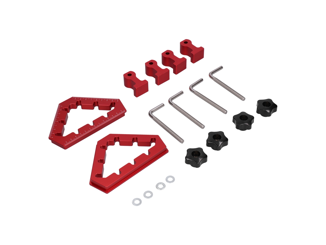 2 Conjuntos De Soporte De Ángulo Recto Para Carpintería 45° 90° Aluminio Medida 0‑12cm