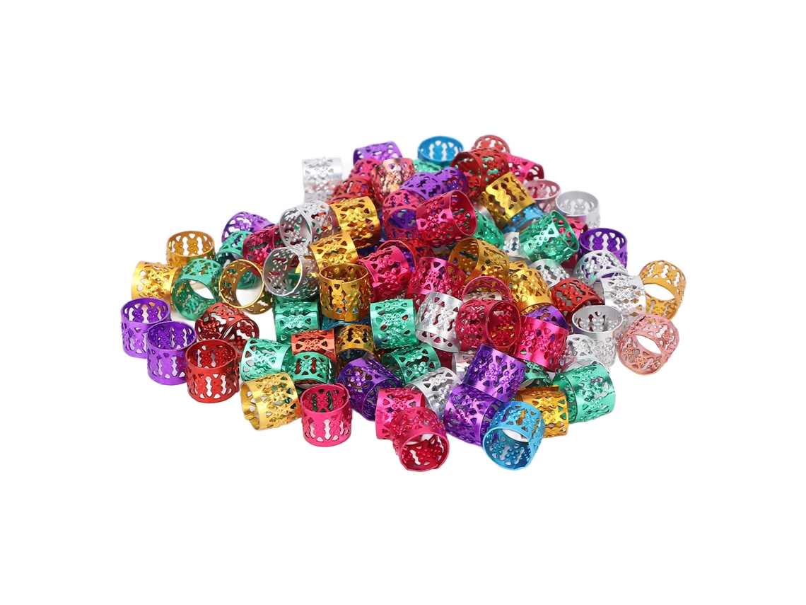 100 Piezas De Perlas Y Anillos De Alumninio Para Rastas Decoración De Cabello