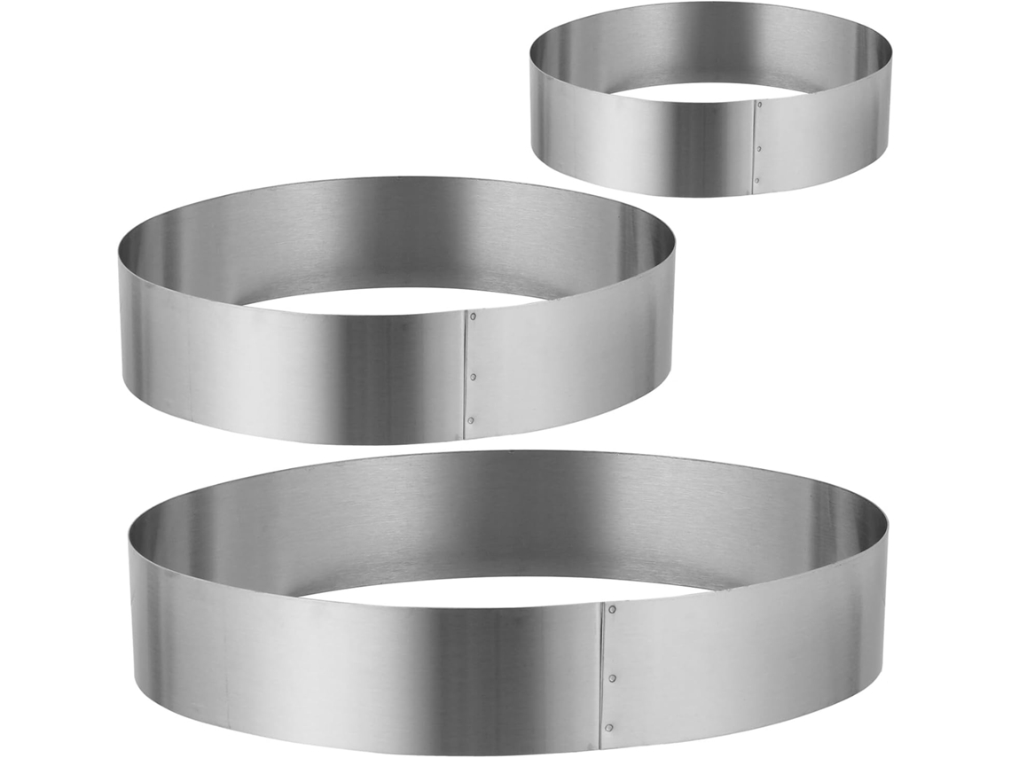 3 Piezas, Té, Postre, 3 Moldes Ovalados De Acero Inoxidable Para Pasteles, Anillos Resistentes Para Mousse