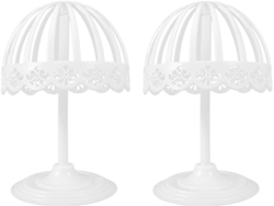 Soporte Exhibición Sombreros Blancos Resistente Elegante Hogar Tienda 2 Unidades Fabricado Pe Forma Cabeza
