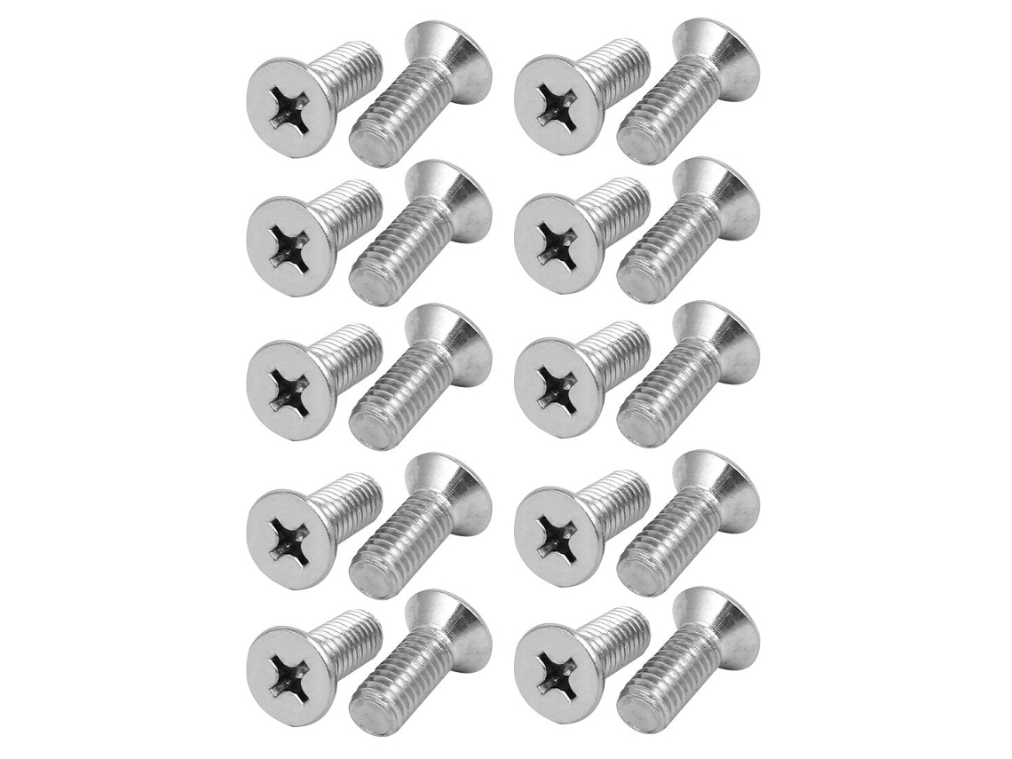 Fusibles Phillips M8 de cabeza plana con rosca externa, 20 unidades CHABERLU