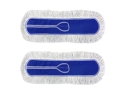 2 almohadillas de repuesto para fregona, más gruesas, de limpieza rápida, de fácil instalación, planas, para hotel y hogar.