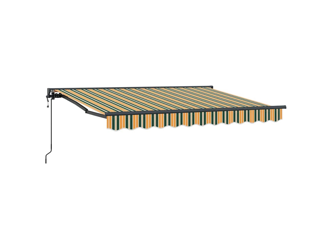 Toldo retráctil Vidaxl de poliéster verde