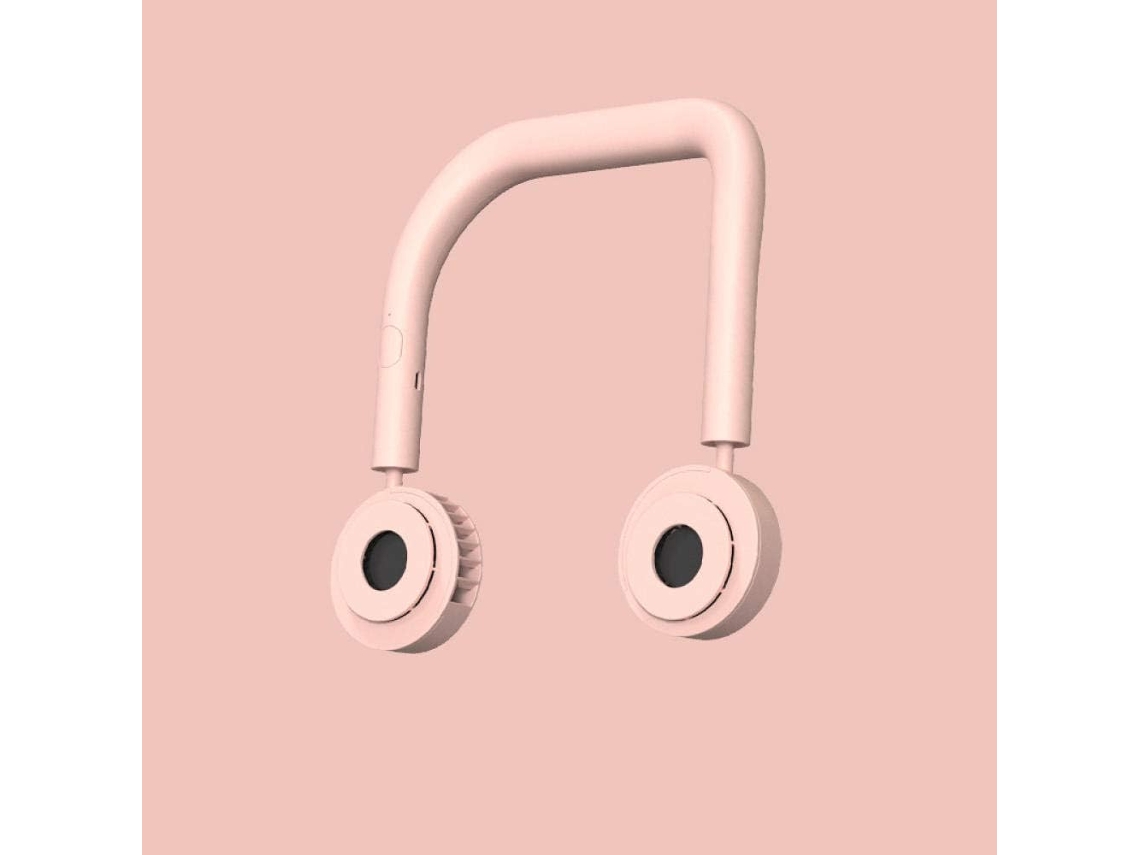 Ventilador de cuello con micro USB, para deportes al aire libre, mini, plegable, verde, 8 g, sin marca.