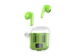 Auriculares Inalámbricos Bluetooth 5.3 Con Estuche De Carga, Sonido Potente, Batería De Larga Duración, Color Verde Claro.